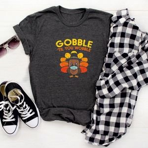 Gobble Till You Wooble Shirt, Thanksgiving Shirt ,Family Thanksgiving Shirt
